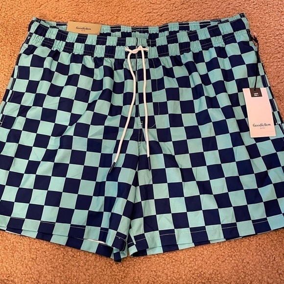 Goodfellow & Co Other - Men’s goodfellow blue checkered UPF 50+ swim trunks